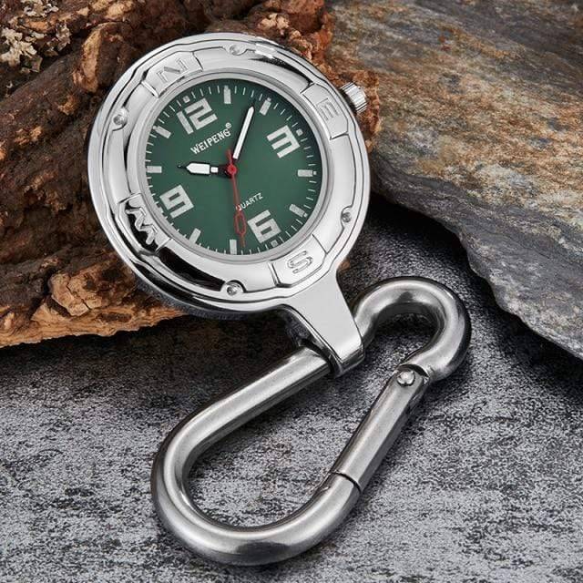 Quarz-Taschenuhr mit Karabinerverschluss