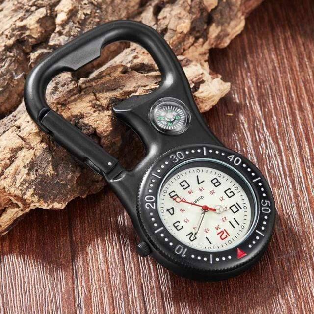 Quarz-Taschenuhr mit Karabinerverschluss