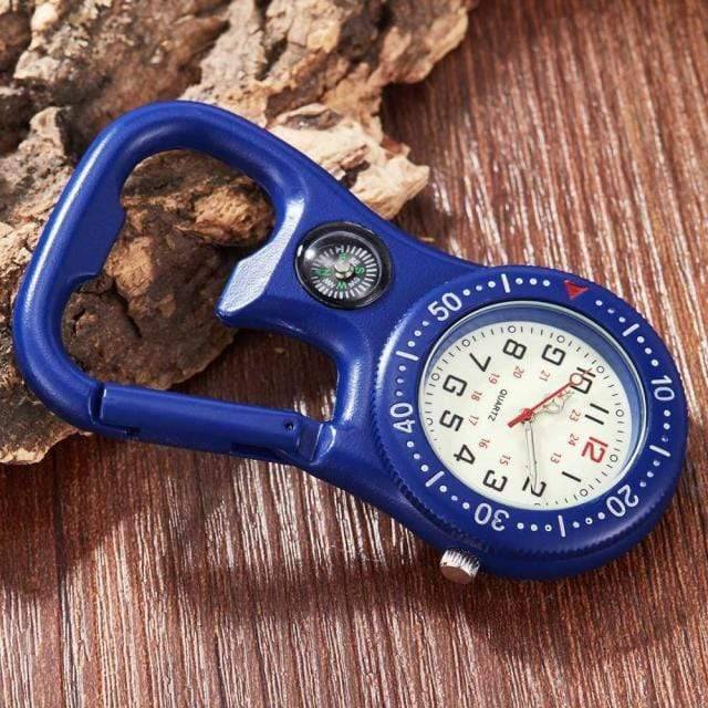 Quarz-Taschenuhr mit Karabinerverschluss