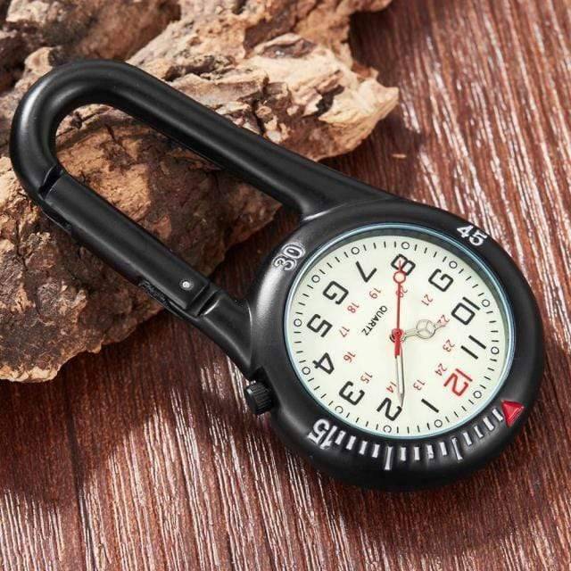Quarz-Taschenuhr mit Karabinerverschluss