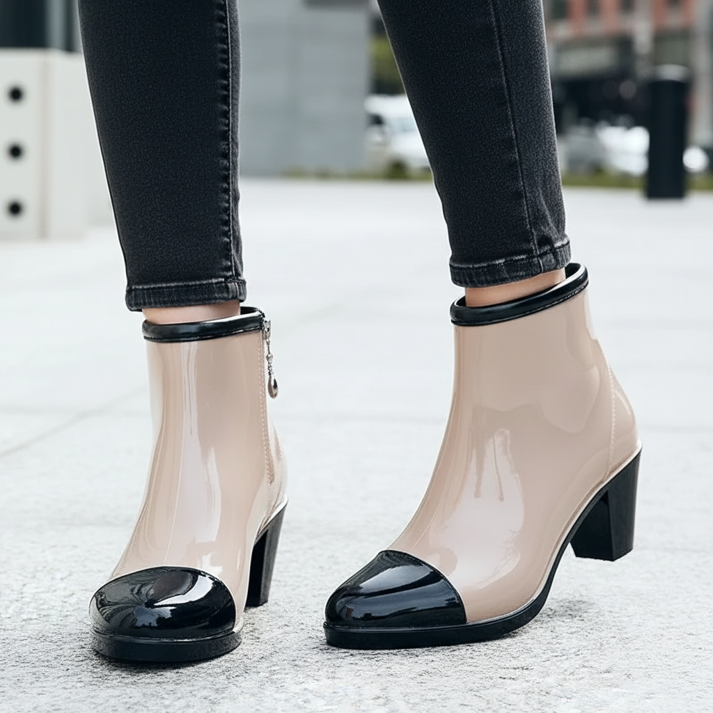 Lack-Stiefeletten