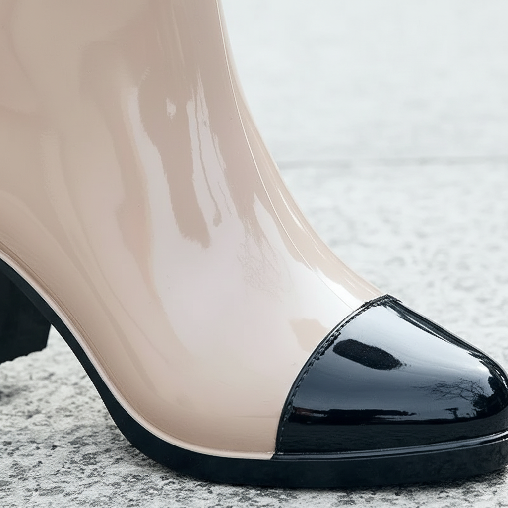 Lack-Stiefeletten