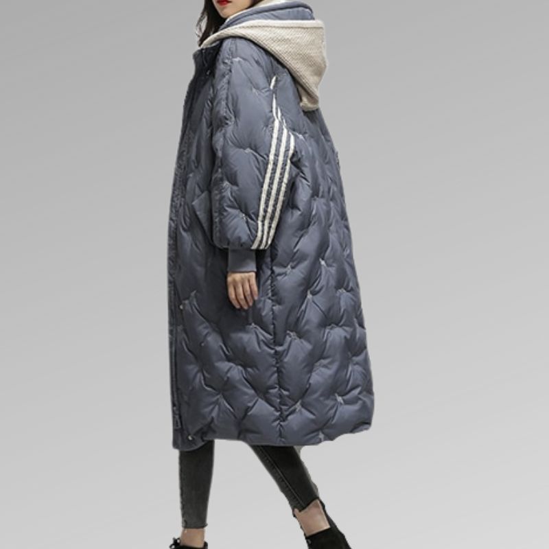 Lange wattierte Damenjacke