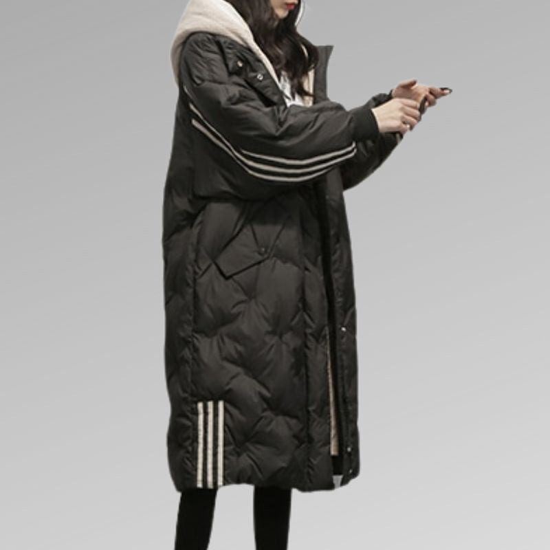 Lange wattierte Damenjacke