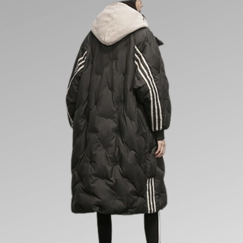 Lange wattierte Damenjacke
