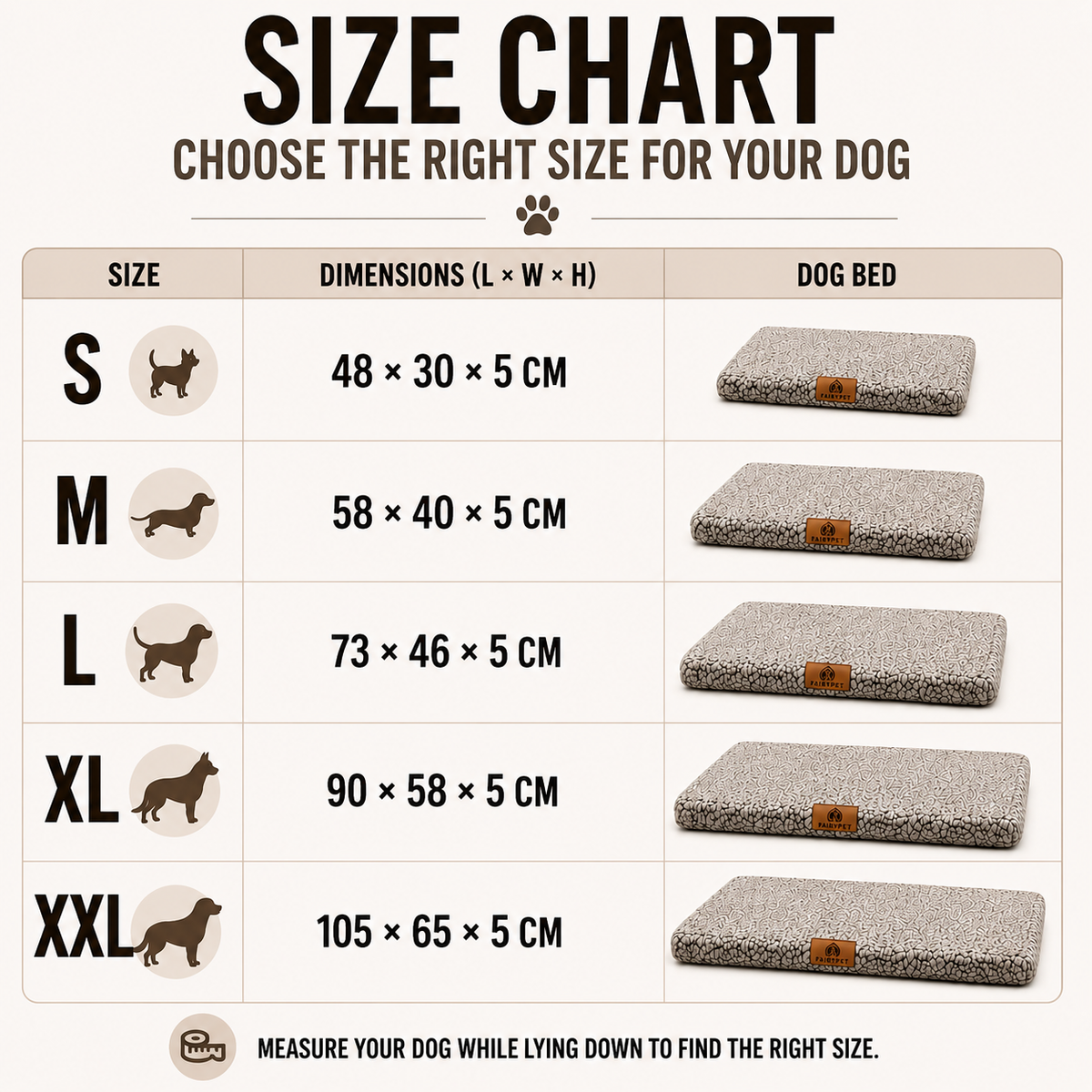 Flaches orthopädisches Schaumstoff-Hundebett