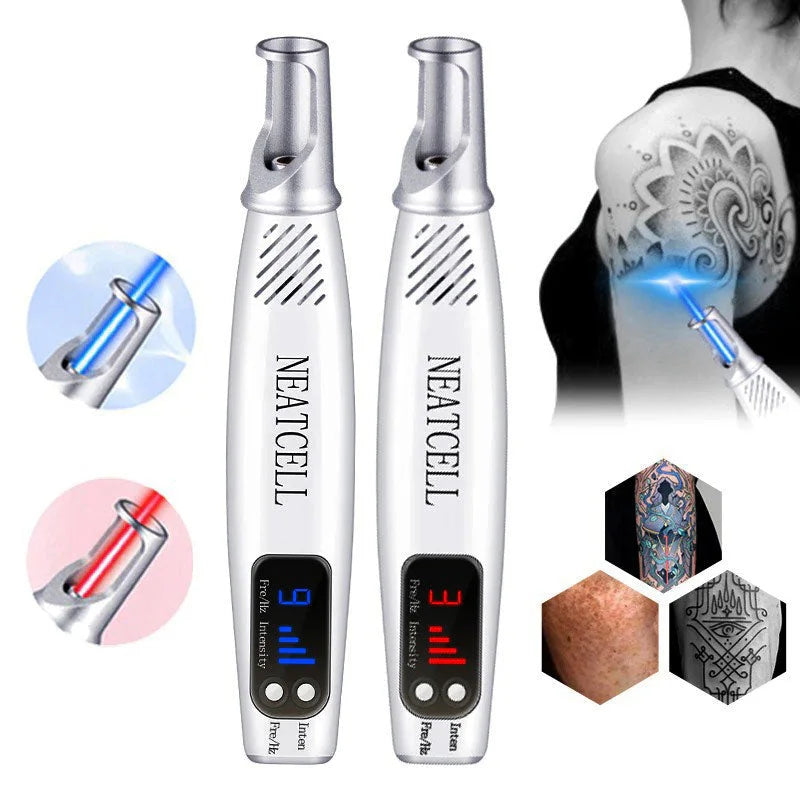 Laser-Pen zur Tattooentfernung mit Rot- und Blaulicht