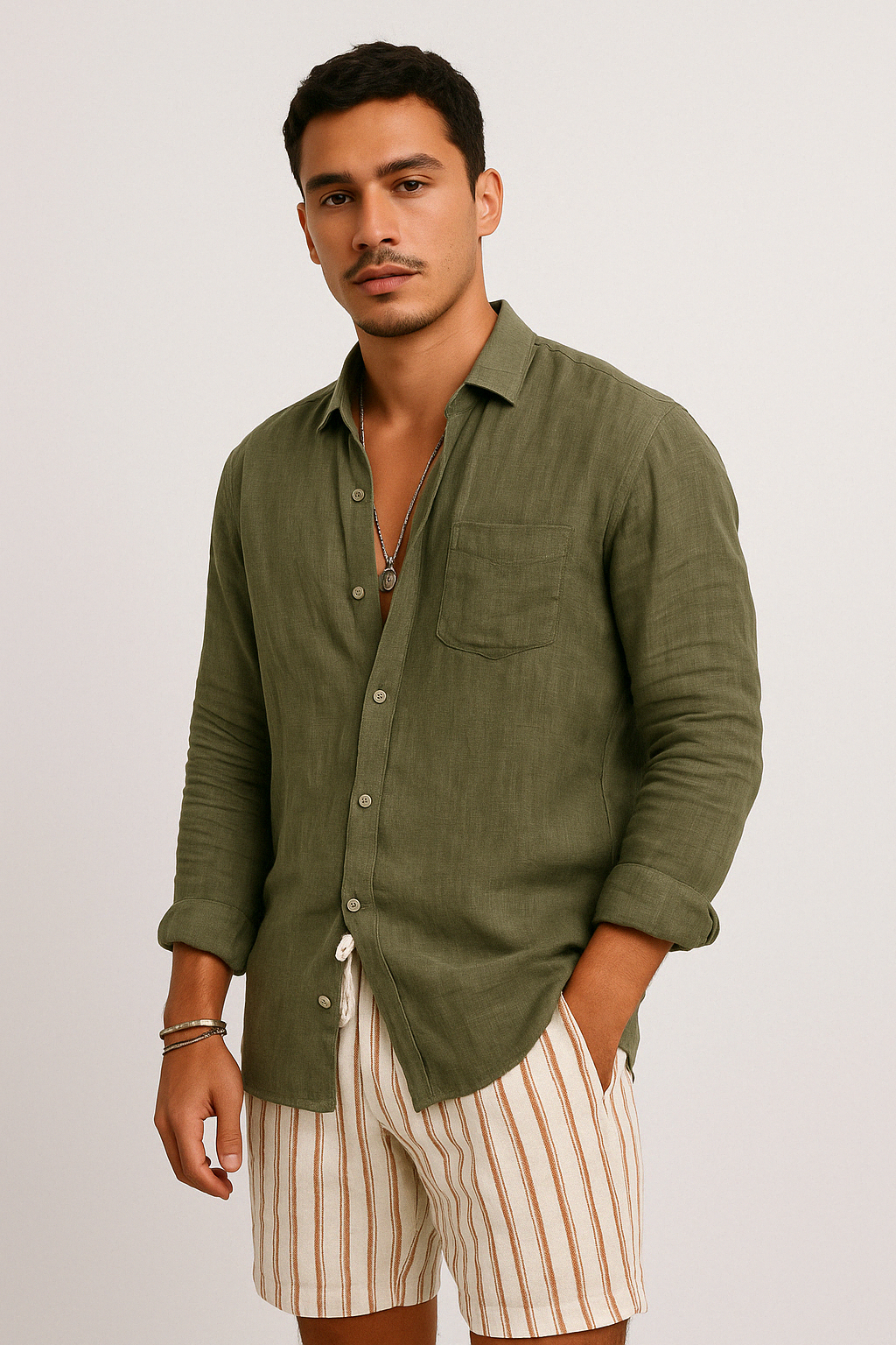 Lässiges Button-down-Freizeithemd für Herren