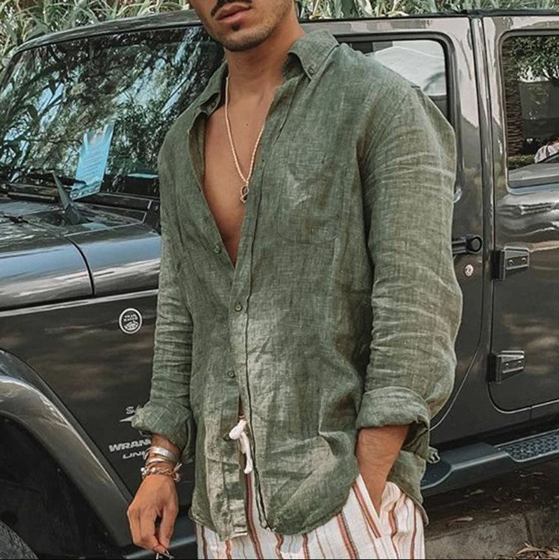 Lässiges Button-down-Freizeithemd für Herren