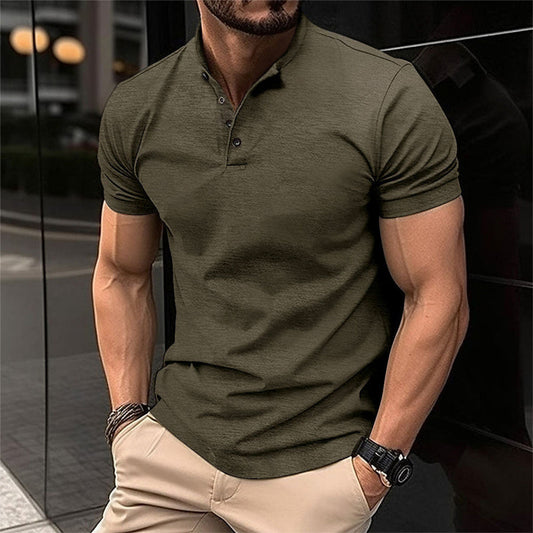 Lässiges Herren-Poloshirt mit Knopfleiste