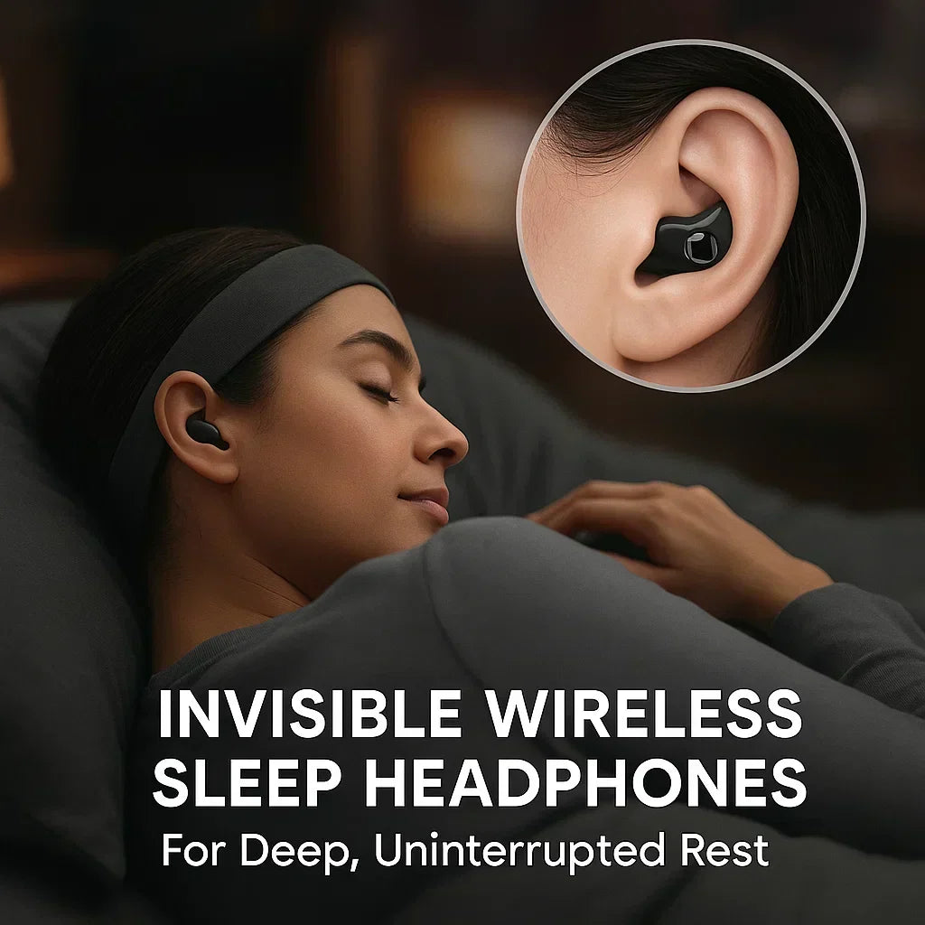 Unsichtbare kabellose Schlafkopfhörer – IPX5 wasserdicht, Bluetooth 5.3 für bequemes Schlafen und Entspannen