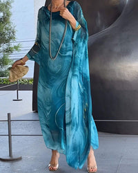 Locker geschnittenes Damen-Maxikleid