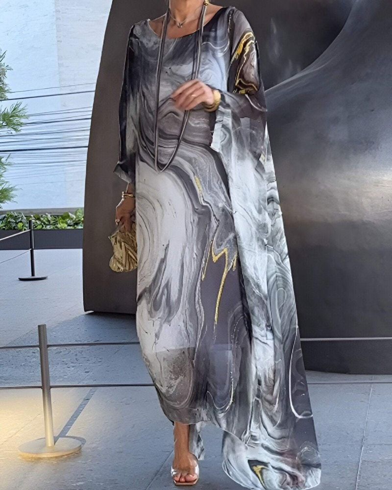 Locker geschnittenes Damen-Maxikleid