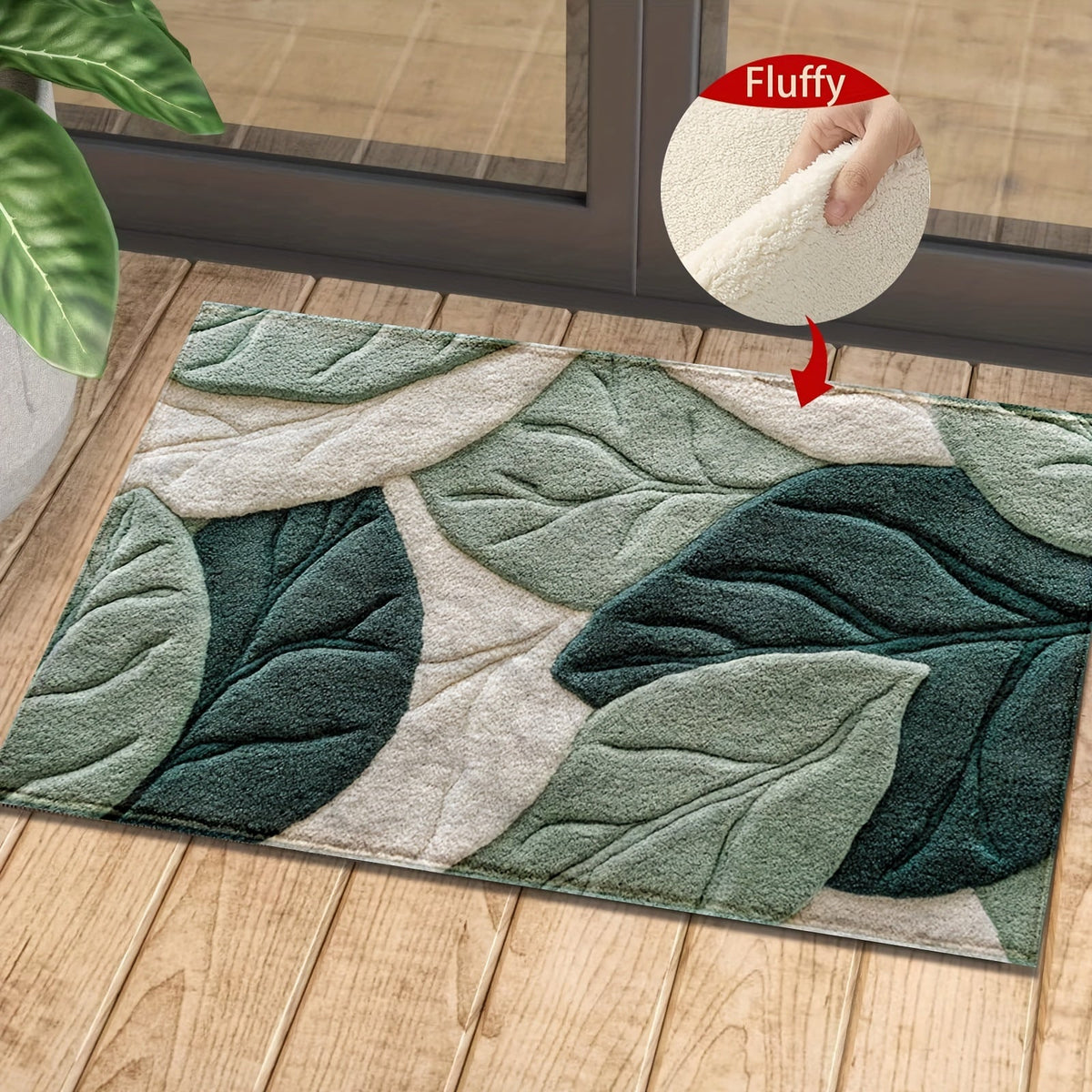 Leaf Badematte – Saugfähig, plüschig und bequem für das Badezimmer