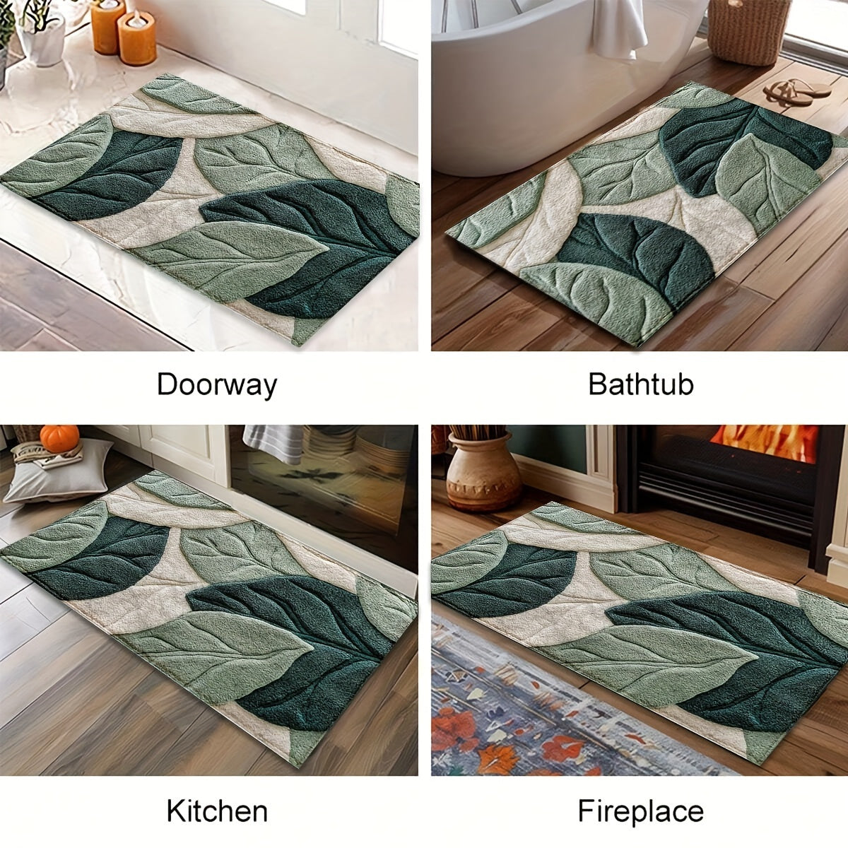 Leaf Badematte – Saugfähig, plüschig und bequem für das Badezimmer