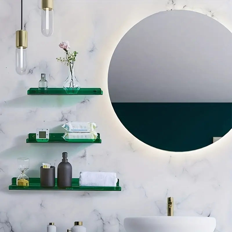 Schwebendes Wandregal - Moderner Badezimmer-Organizer - Acryl