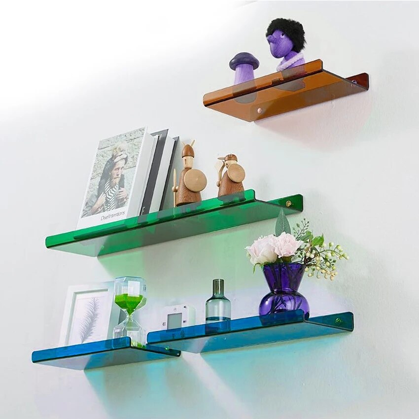 Schwebendes Wandregal - Moderner Badezimmer-Organizer - Acryl