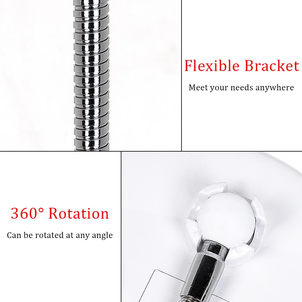 LED-Vergrösserungs-Schminkspiegel mit Saugnapf und flexiblem Arm