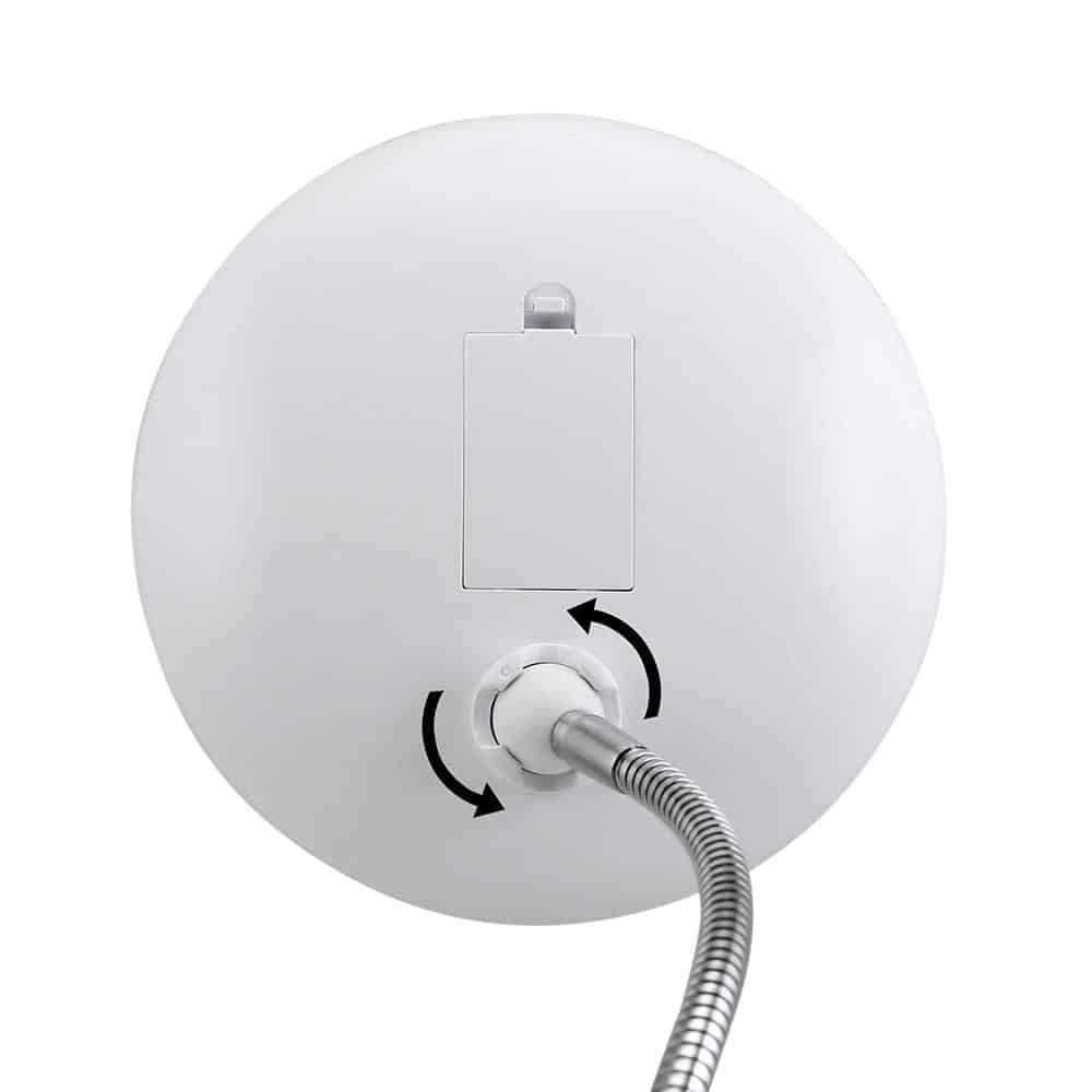 LED-Vergrösserungs-Schminkspiegel mit Saugnapf und flexiblem Arm