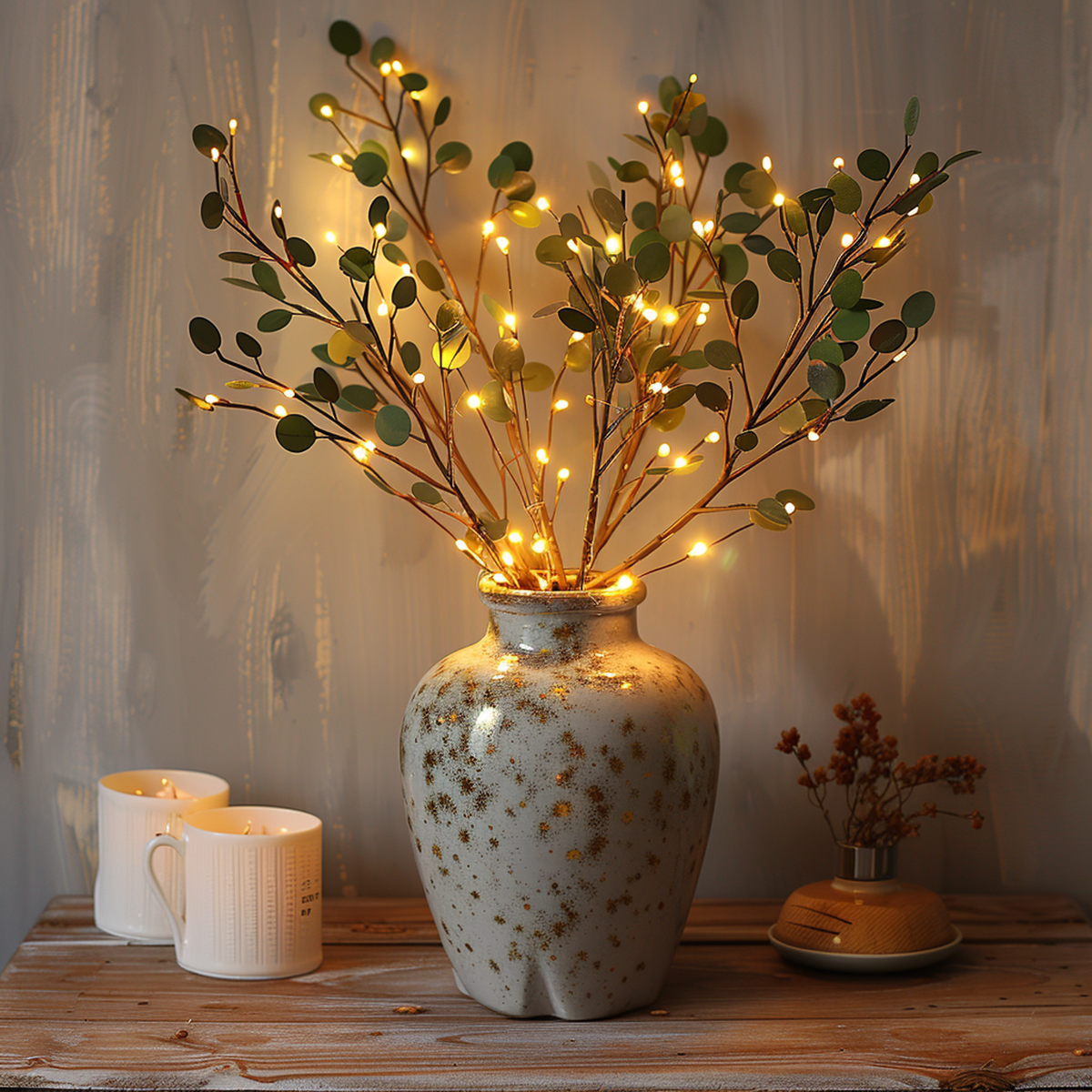 LED-Lichterketten-Olivenzweig