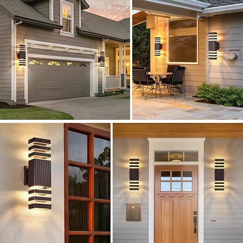 LED-Aussenwandleuchte – Modernes Up-and-Down-Design mit Schutzart IP65 und E27-Fassung