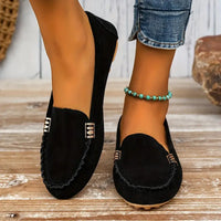 Atmungsaktive und stilvolle Damen Slipper lässige Mokassins ohne Schnürung