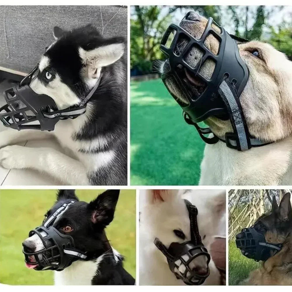 Atmungsaktiver Maulkorb für Hunde gegen Beissen und Bellen