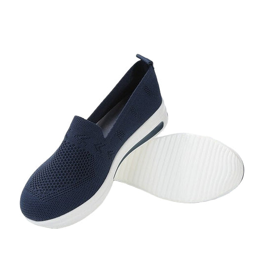 Atmungsaktive Damen-Sportschuhe mit breiter Zehenpartie