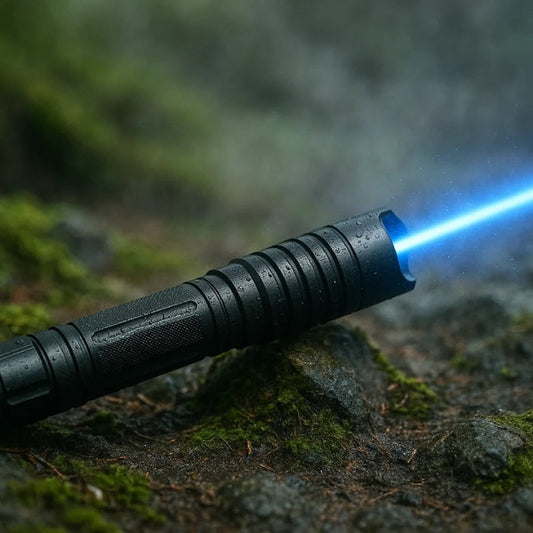 Leuchtstarke wasserdichte Laser-Taschenlampe für Outdoor und Survival