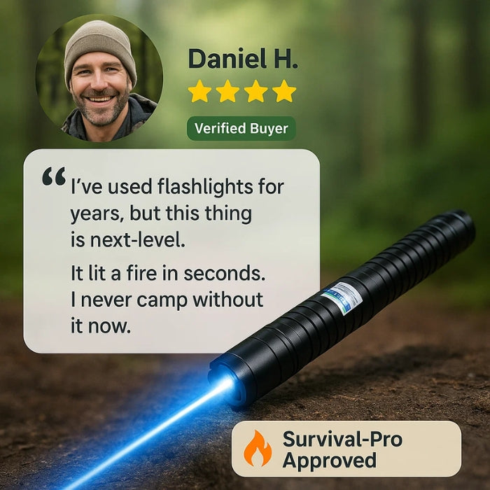 Leuchtstarke wasserdichte Laser-Taschenlampe für Outdoor und Survival