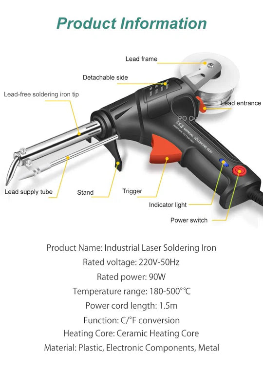 Laserschweisswerkzeug | Schnelles Aufheizen, ergonomisches Design