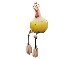 Hühner-Gartenfigur mit baumelnden Beinen für kreative Dekoration