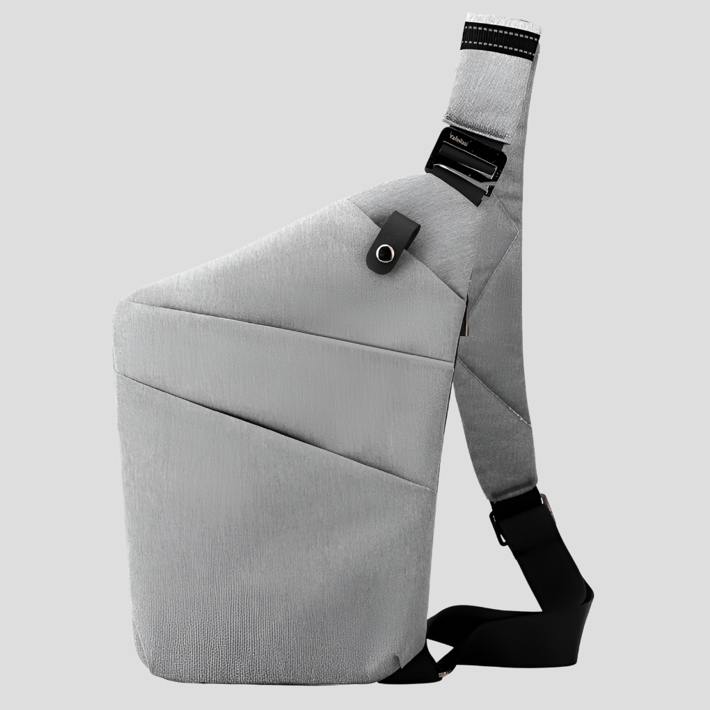 Diebstahlsichere Herren-Schultertasche mit versteckten Taschen