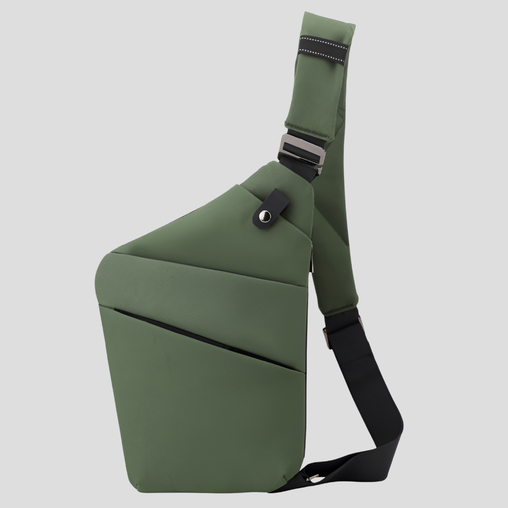 Diebstahlsichere Herren-Schultertasche mit versteckten Taschen