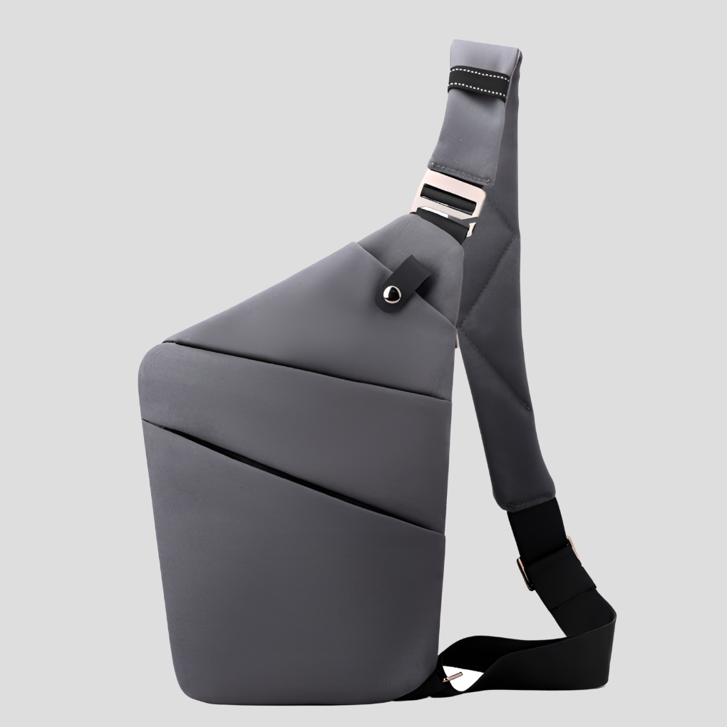 Diebstahlsichere Herren-Schultertasche mit versteckten Taschen