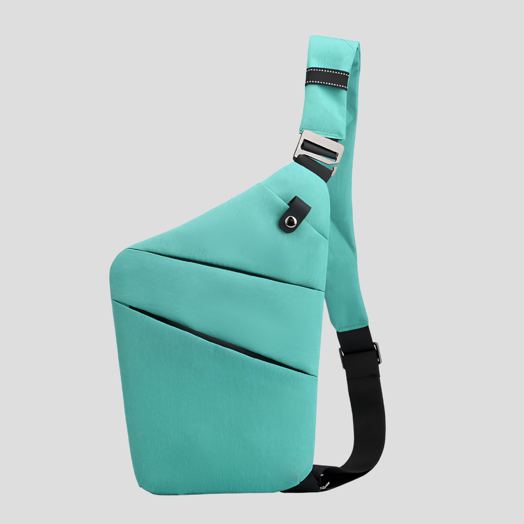 Diebstahlsichere Herren-Schultertasche mit versteckten Taschen