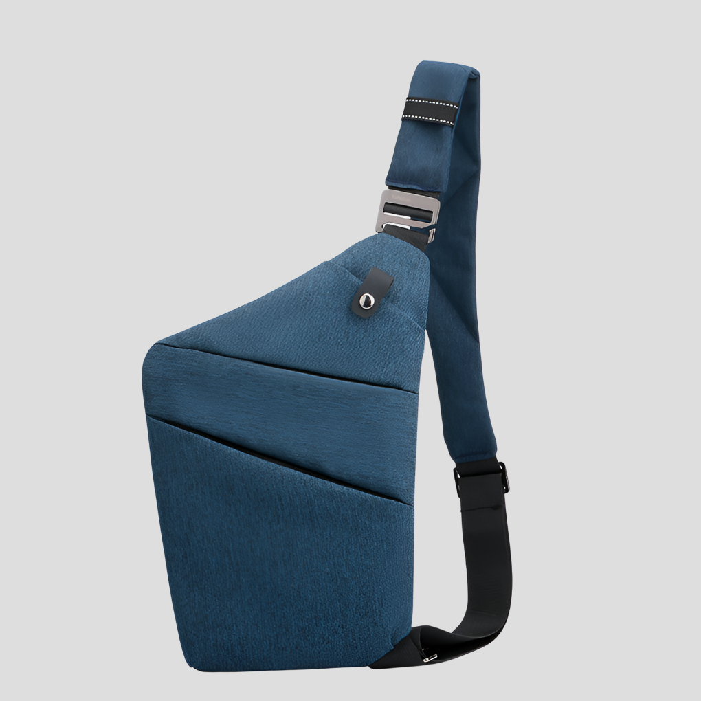 Diebstahlsichere Herren-Schultertasche mit versteckten Taschen