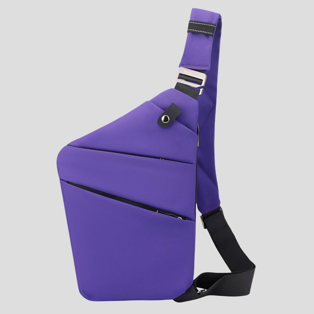 Diebstahlsichere Herren-Schultertasche mit versteckten Taschen