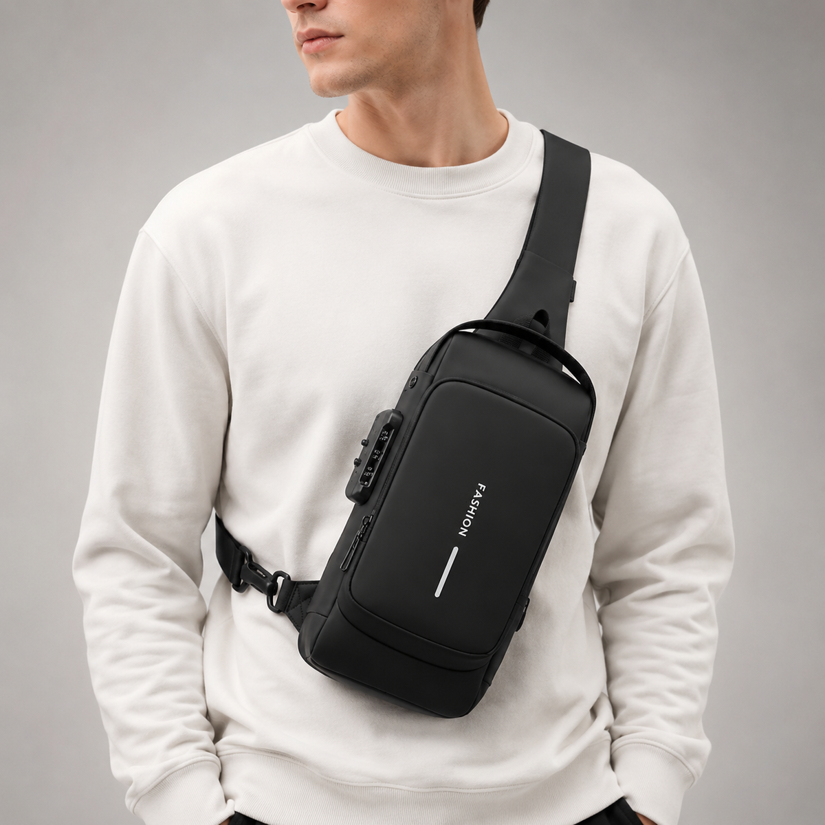 Diebstahlsichere Brusttasche