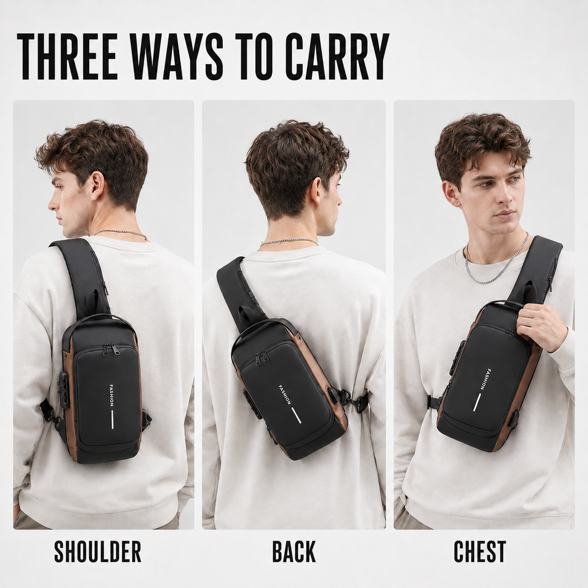 Diebstahlsichere Brusttasche