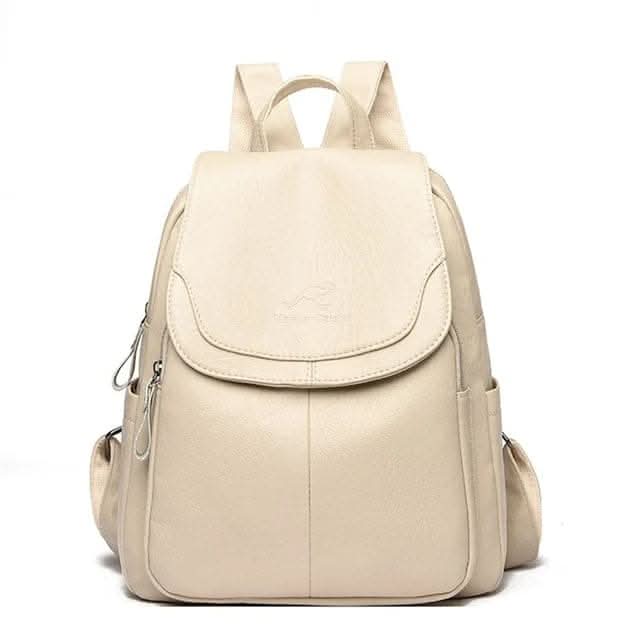 Diebstahlsicherer Damen-Lederrucksack mit RFID-Schutz