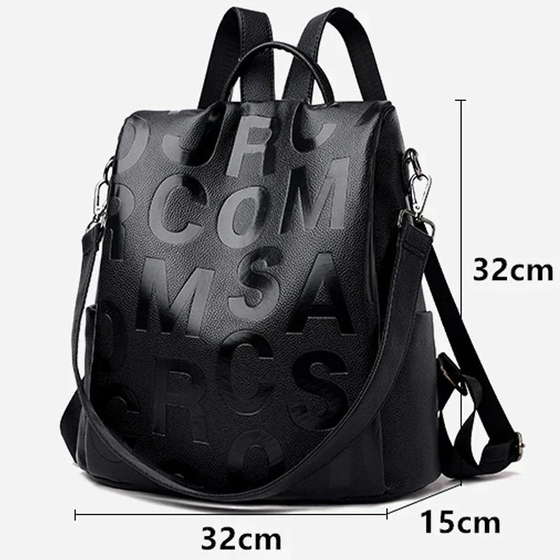 Diebstahlsicherer Damen-Rucksack aus weichem Leder