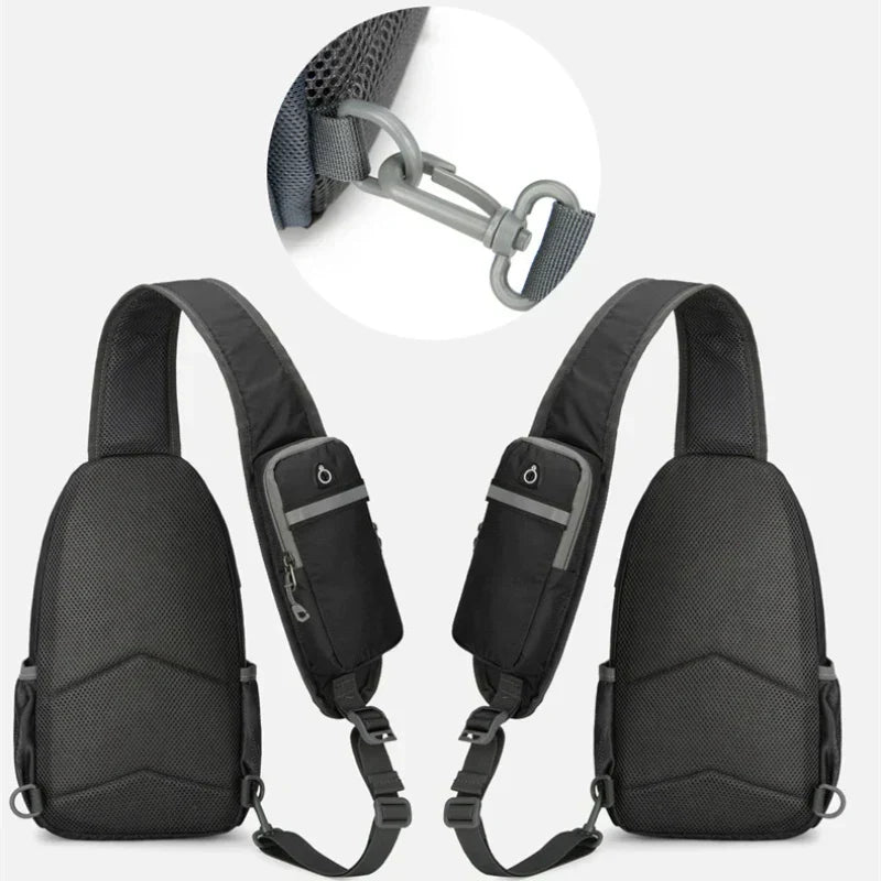 Diebstahlsicherer, wasserdichter Schulterrucksack mit mehreren Fächern – Leichte Crossbody-Reisetasche