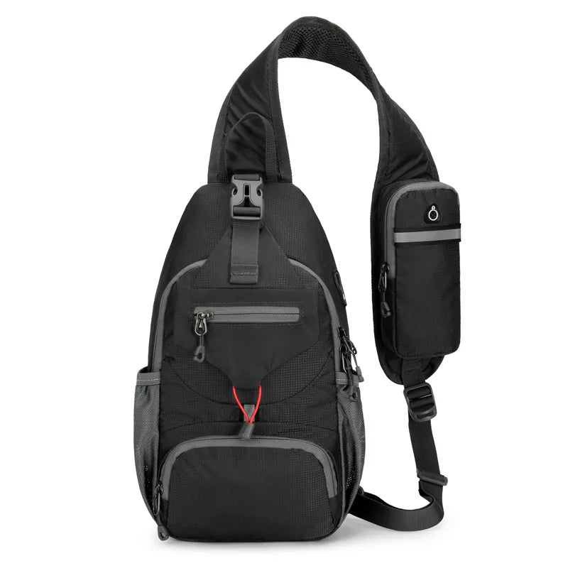 Diebstahlsicherer, wasserdichter Schulterrucksack mit mehreren Fächern – Leichte Crossbody-Reisetasche