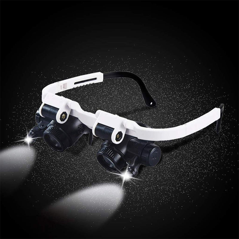 Lupenbrille mit LED-Licht (8x–23x)