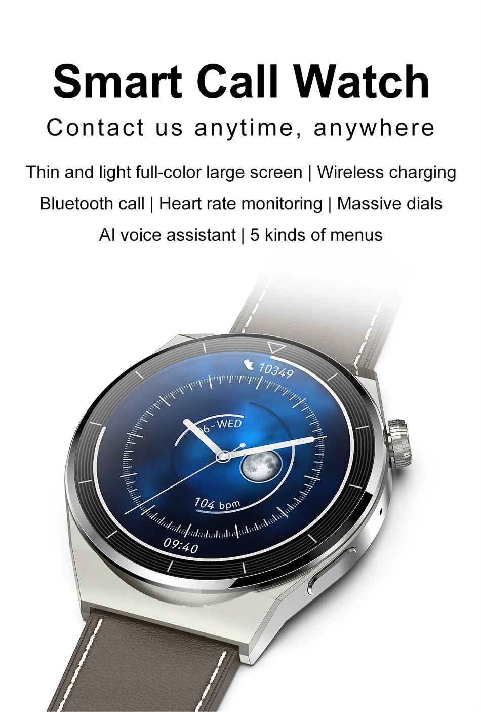 Luxuriöse 4G-Smartwatch für Anrufe und Konnektivität mit Stil