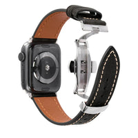 Luxus Lederarmband mit Schmetterlingsschliesse