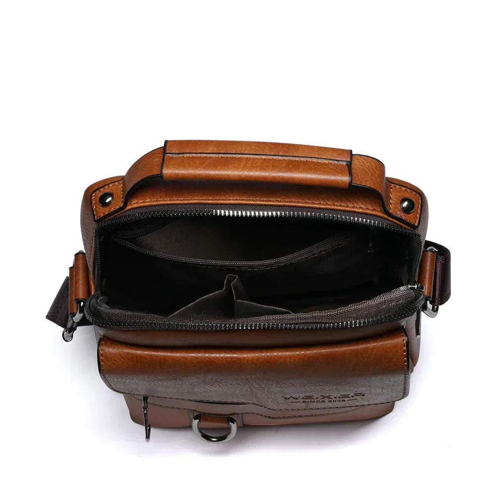 Luxus Leder-Schultertasche