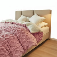 Luxus wendbarer Bettdeckenbezug mit Plüsch und glatter Textur