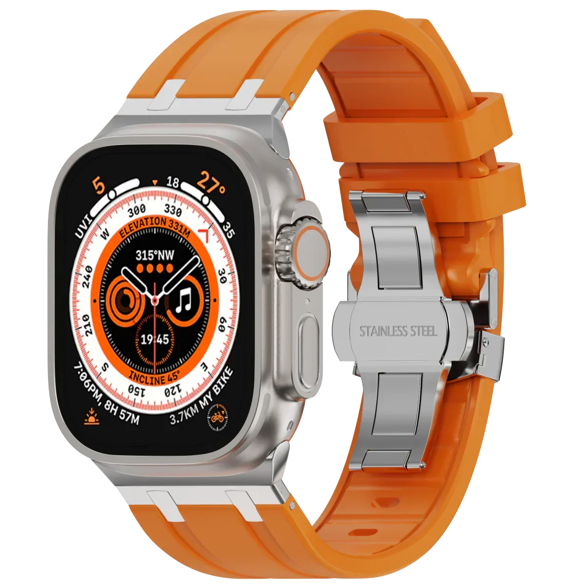 Luxus-Silikonarmband mit Schmetterlingsschliesse